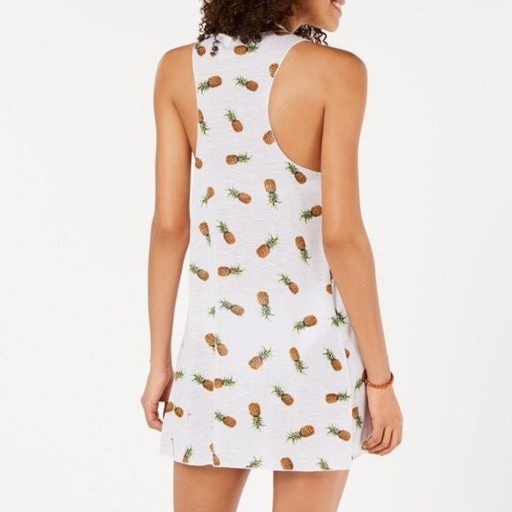Miken Pineapple Swimsuit Cover-Up Dress White Juniors Size Small NEW - Picture 3 of 9